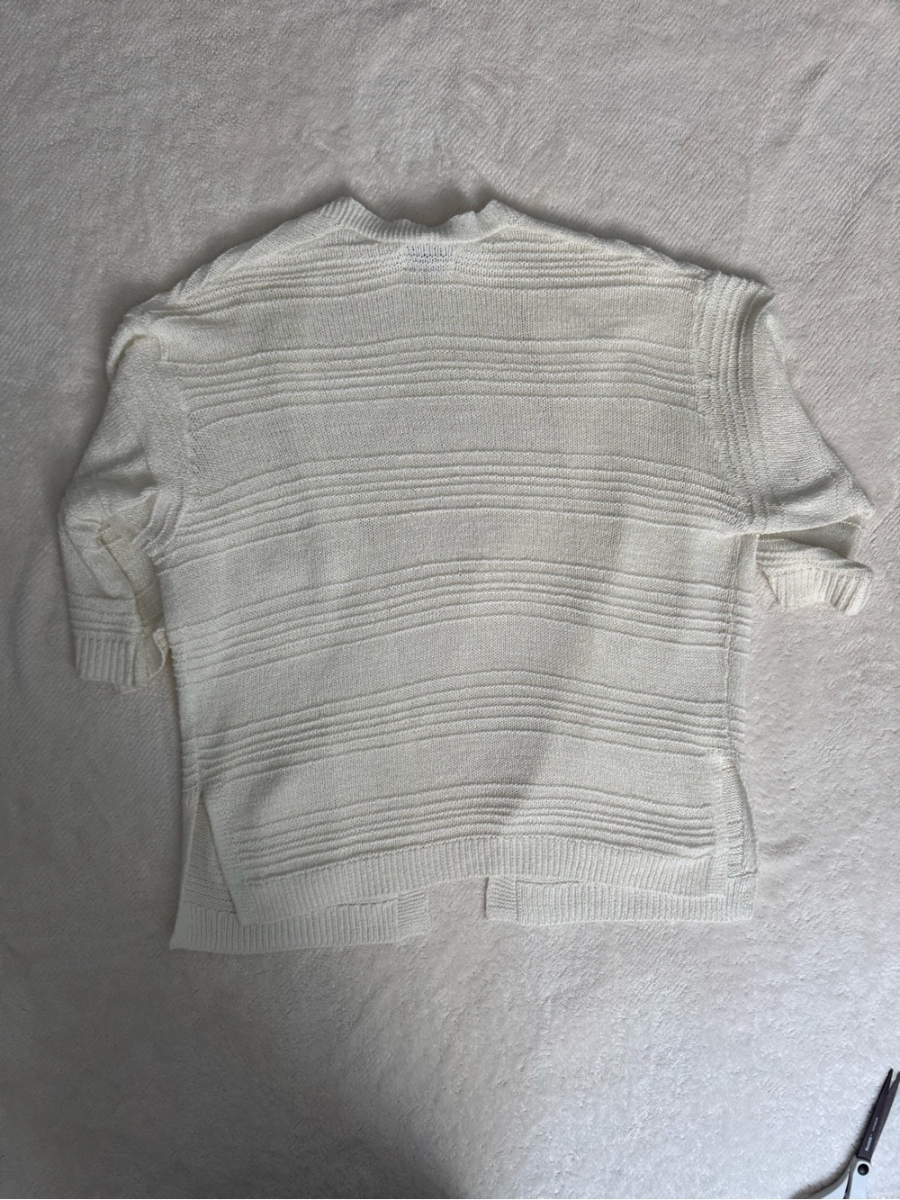 Old Navy Cream Open-Front Knit Cardigan - Picture 3 of 4